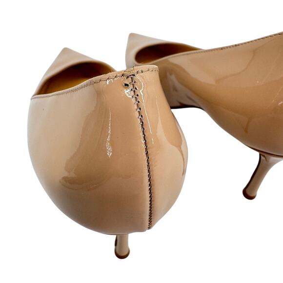 Marion Parke Classic Pump‎ 70 Powder Patent Nude Pointed Pump EU 38 - Picture 13 of 15